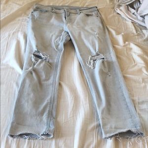 super light blue boyfriend jeans